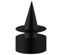 Povanjer Cappelli da strega neri, cappello da strega, da donna, 12 pezzi, cappello da strega per feste di Halloween, costume per feste di cosplay, decorazioni per feste di Halloween