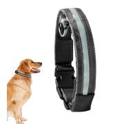 Povanjer Collare Luminoso - Collare per Cani Luminoso a LED | Collare di Sicurezza Ricaricabile con Luce Lampeggiante Morbida per Cuccioli, Animali Domestici e Cani di Piccola Taglia