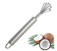 Povanjer Grattugia per Cocco - Pelapatate per Carne di Cocco con Manico Lungo Strumento per Cocco in Acciaio Inossidabile - Dispositivo di rimozione pelapatate Multiuso per Squame di Pesce per Cucina