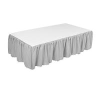 Povanjer Increspatura della Polvere del presepe, Increspatura di Polvere con Finiture in Nappa, Gonna per Lettino da 28 "X 52" con Eleganti Balze e PON PON, Gonna per Lettino per Bambini e Bambine