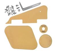 Povhhee 1 Set Giallo Pickguard Cava Interruttore Coperture Selector Plate Bracket Adatto per Chitarra Style Kit