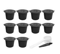 Povhhee 10 filtri riutilizzabili per capsule di caffè ricaricabili, per accessori da cucina, filtro da caffè, nero