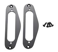Povhhee 2 pezzi per chitarra telaio di montaggio bobina singola in metallo piatto humbucker per chitarra elettrica stile Tl (nero)