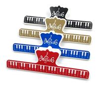 Povhhee 4 pezzi musicale Note Paper Righello Spring Clip supporto per pianoforte chitarra violoncello Performance