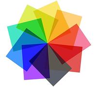 Povhhee Filtro della luce, 9 pezzi, correzione del colore, sovrapposizioni colorate, illuminazione film, filtro in gel per film, video, foto, palcoscenico (multicolore)