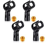 Povhhee Supporto per microfono a 4 pezzi con 4 adattatori, morsetto per microfono regolabile con 5/8 3/8 femmina adattatore