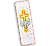 Povitrulya Holy Spirit - Kit per punto croce e segnalibro a punto croce, set da ricamo per adulti con motivo di carta, tela Aida a 16 fili e filo interdentale preordinato, fai da te, regalo di Natale