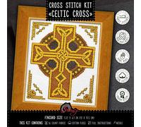 Povitrulya Kit per punto croce numerato, motivo: croce celtica