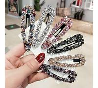 POVVFRTY Rhinestones, Colored Diamonds, Water Drops, Hollow BB Clips, Broken Hairpins, Hairpins, Edge Clips, Clips, Clips, Sea Clips, Capelli Ornaments