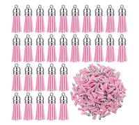 Povxlum 200 Pezzi Nappe Pendenti Decorazione Nappe con Passante per DIY Forniture Rosa