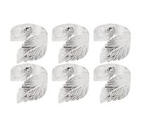 Povxlum Foglia Tovaglioli Anelli Set Di 6, Fiore Tovaglioli Anelli per Decorazione Da Tavolo, Metallo Foglia Tovaglioli Titolari Anelli per Natale