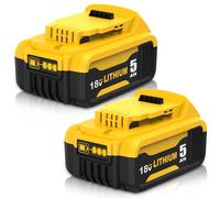 Powayup 2Pcs Sostituzione per Dewalt Batteria 18V DCB184 DCB180 DCB181 DCB182 DCB200 DCB201-2 DCB200-2 DCB204-2 DCB205-2 Utensili Elettrici Compatibili