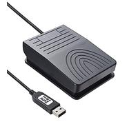 Powboro Pedale USB per pedale, interruttore USB per videogiochi, gioco a mani libere con un tasto di controllo del computer, tastiera per mouse HID per trascrizione, zoom, streaming e gioco
