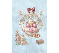 Powder Blue Coquette Tea Journal.: Vintage Aesthetic Notebook for Tea Lovers, Cute Ribbon & Floral Stationery, Wide Ruled Paper for Journaling and Notes.