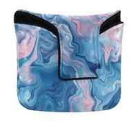 Powder Blue Dreams Mallet Style Putter Cover Magnetica Snap Putters Headcover per la maggior parte delle marche in pelle PU impermeabile