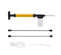 Powder Duster Sprayer, Handheld Applicator with 2 Extension Poles, Garden & Farm Powder Applicator for Home, Greenhouse, Backyard, Lawn, Indoor and Outdoor Plant Care, Fertilizer, and See