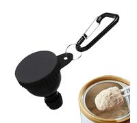 Powder Funnel, Portable Supplement Container with Carabiner, 50ml Moistureproof Travel Powder Box, Small Refillable Scoop for Gym, Car, Seniors, Camping, Adults, Outdoor, Work, Airplane, Beach