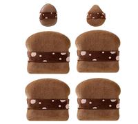 Powder Puff Face, Makeup Blending Puff, Soft Dry and Wet Use, 6 Pieces Reusable Sponge, Contour, Ideal for Setting Concealer BB Cream Blush, Routine, Coffee, Yellow