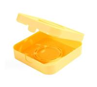 Powder Puff Storage Box Case di container di trucco alla moda Traveling Home Portable for Women (Giallo)