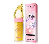 Powder Stick, Polvere Corpo Glitter Evidenziatore in Polvere per Viso e Capelli, Glitter Grosso, Paillettes Glitter per Viso, Corpo, Brillantini Make Up Gel per Musica, Festival (Marrone dorato)