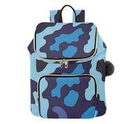 Powderblue Camouflage Leopard Print Progettato Zaino per le Donne Moda Leggero College Bookbag Daypack per Yoga Sport Viaggi bolso para mujer