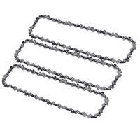 Poweka Catene per motoseghe 25 cm(3/8LP), 1,3 mm,40 maglie di trasmissione compatibile con Tutte le Marche Husqvarna, Mac Allister, McCulloch, Ryobi, Sterwins, Bosch, Confezione da 3