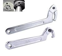 Poweka Chiave, Chiave a C Regolabile a Gancio, 3/4-2" (19-51Mm),Set di Chiavi 2-4 3/4" (51-121Mm) per il Serraggio di Collari, Controdadi e Dadi Laterali su Cuscinetti