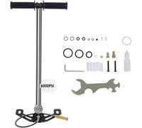 Poweka - Pompa ad alta pressione per fucile, pompa a mano a 3 stadi 6000 psi, per paintball, cilindro PCP e pistole, immersioni subacquee, in acciaio inox