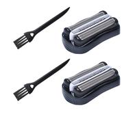 Poweka - Set di 2 testine di rasatura 32B, compatibili con Braun Series 3, 3090 cc, 3050 cc, 3040s 3020 340 320 con pennello