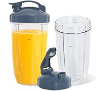 Poweka, tazza di ricambio compatibile con NutriBullet 600w Pro 900w Machine NB-101S NB-201, coperchio flip top, coperchio di tenuta e lama estrattore Blender Kit di accessori per frullatore di Poweka