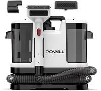 Powell lavatappeti 450W - Pulitore per Tappeti e Tappezzeria con Aspirazione 13000PA, Serbatoio 1,8L, per Divani, Interni Auto - Cavo 5m, Leggero 3,5kg, Bianco