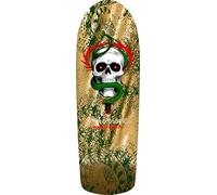 Powell Peralta Mike McGill - Tavola da skate con teschio e serpente, lamina verde/oro, 25,4 x 76,5 cm