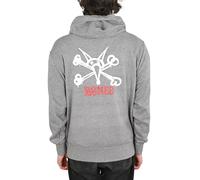 Powell Peralta Rat Bones Felpa Leggera Con Zip Completa Heather Grey
