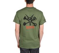 Powell Peralta Rat Bones T-Shirt Manica Corta - Verde Scuro