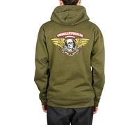 Powell Peralta Winged Ripper Felpa Con Cappuccio - Verde Heather