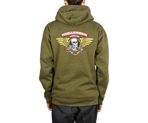 Powell Peralta Winged Ripper Felpa Con Cappuccio - Verde Heather