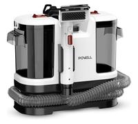 Powell Pulitori portatili per tappeti - 450 W per tappezzeria e smacchiatore | Pulitore portatile per tessuti per la pulizia di divani, poltrone, tappeti, sedili auto e materassi (bianco)