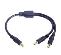 Power 1 maschio a 2 maschio 5.5x2.5mm 5.5x2.1mm alimentazione splitter per fotocamera