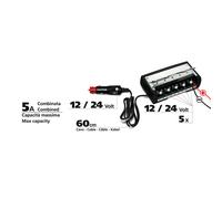 Power-5, centralina di comando, accensione a 5 uscite, 12/24V Permette di coll