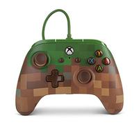 Power A, controller cablato avanzato, design con blocco d'erba del videogioco Minecraft