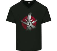 Power Al Chitarrista Elettrico Bass Uomo T-Shirt In Cotone A V