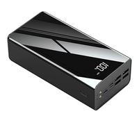 Power Bank 100000Mah Caricabatterie portatile USB 4 uscite 3 ingressi Display LED, Cavo batteria esterna per tutti i telefoni cellulari, Supporto ricarica rapida, Nero