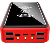 Power Bank 100000Mah Caricabatterie Solare Wireless Portatile - Batteria Esterna con Indicatore di Stato LED, Powerbank ad Alta Capacità, PD USB C Portatile Ricarica Rapida