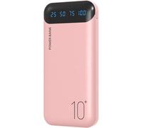 Power Bank 10000mAh Caricabatterie Portatile Batteria Esterna con 2 Uscite USB 2.4 A e Ingresso USB C Compatibile con Huawei iPhone 12 11 X iPad Samsung S20 Tablet Android Plus (Pink, Large)