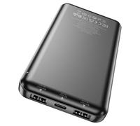 Power bank 10000mAh Type-C Micro-USB HOCO J100 sottile doppia USB-A Nero