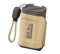 Power Bank 10000mAh USB C 22.5W Fast Charge for Travel PC | Built-in Type-C and iOS Cables, Wall Plug AC Outlet, Fireproof V0 Shell, Yellow