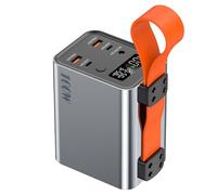 Power Bank 100W 60000mAh Ricarica Rapida 25W Tipo C PD Alimentatore di Emergenza per Cellulari e Tablet Powerbank, Grigio