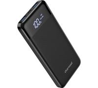 Power Bank 10400mAh, USB C Caricabatterie Portatile con LED Digitale Display Batteria Esterna Portatile con 2 ingressi e 3 uscite da 5V/3A per Huawei Xiaomi Smartphone.(Nero)