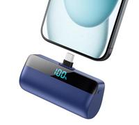 Power Bank 10800mAh con 3 Cavi Integrati&Caricatore per Apple Watch,6-in-1 Caricatore Portatile 25W PD+QC4.0 Ricarica Rapida USB-C Batteria Esterna con Display LED per i-Watch/iPhone/Samsung-Blu Scuro