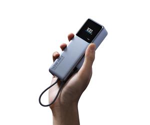 POWER BANK 165W 10000MAH CON CAVO USB C INTEGRATO RICARICA RAPIDA PORTATILE COMP